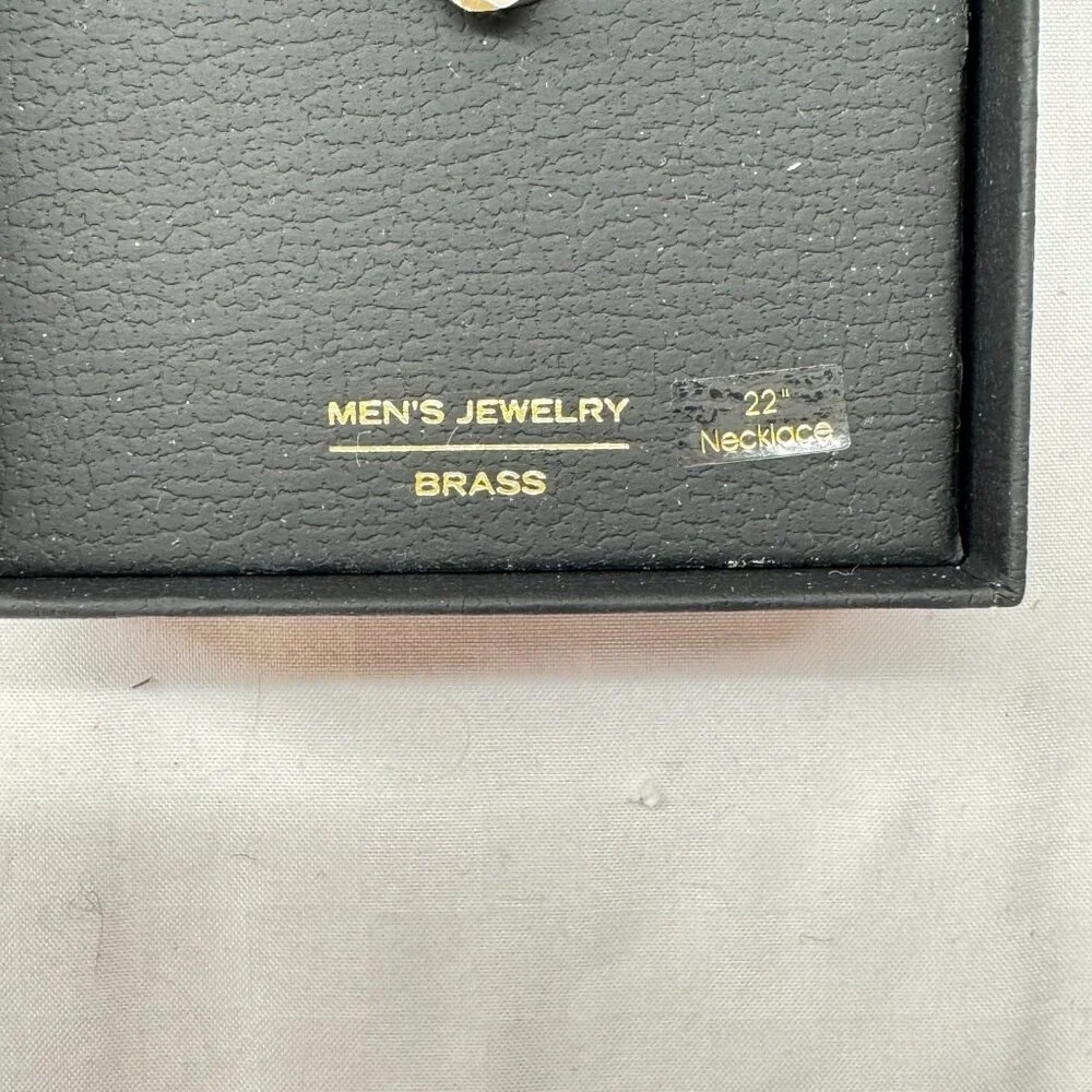 Bain Miller New in Box Brass Figaro Link Chain Necklace in Silver